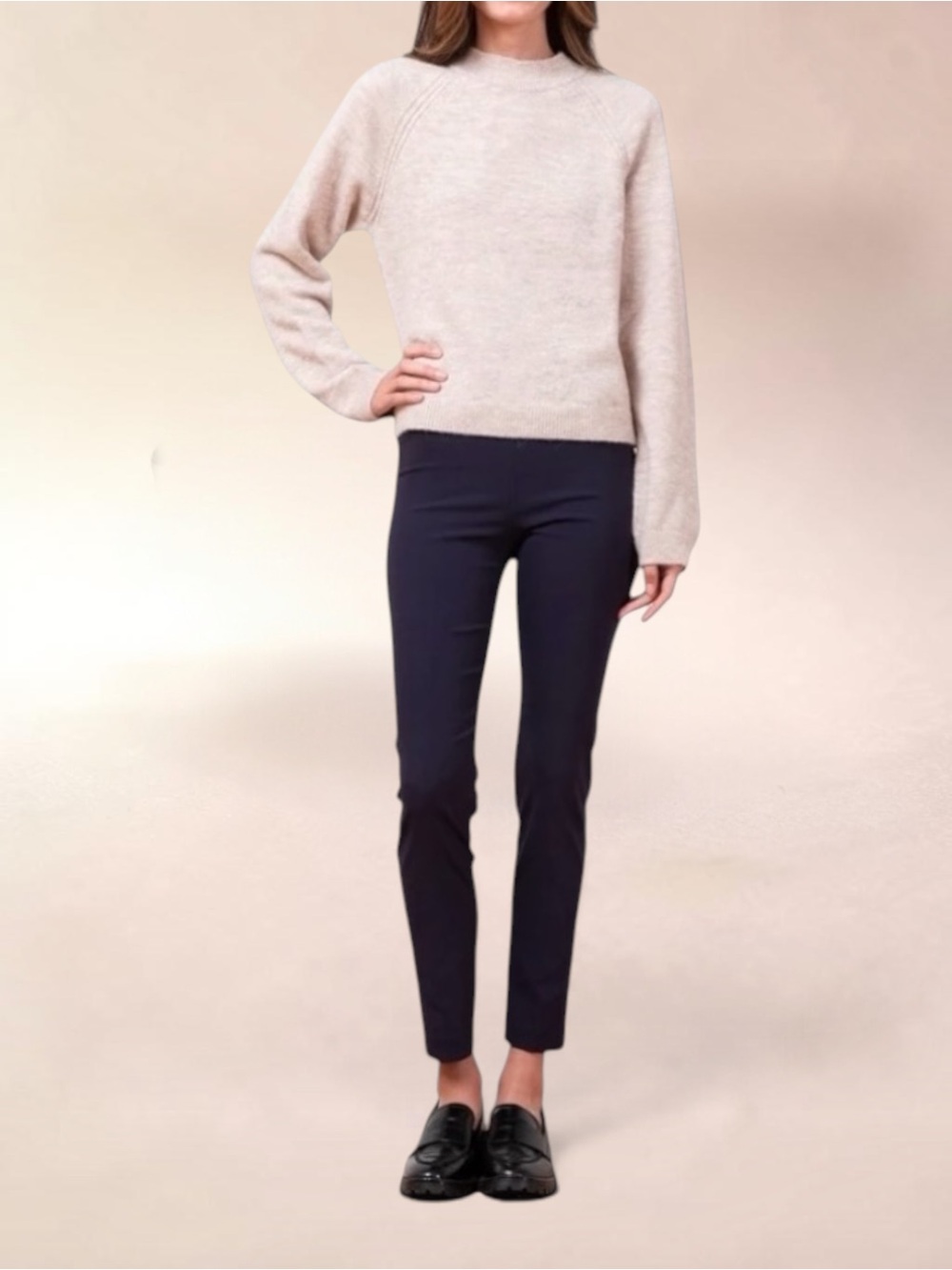 AVENUE MONTAIGNE LILI SIGNATURE BLACK PULL ON SKINNY PANTS SIZE 2